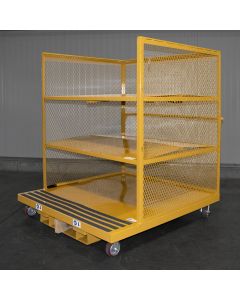 Custom Order Picker Cart, 60 X 56, Folding Shelves