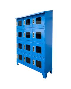 Each compartment locks individually, while 8&rdquo; x 8&rdquo; plexi-glass windows offer full visibility to all