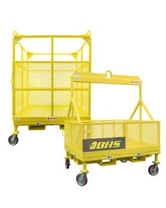 Hoist Baskets are designed for construction sites and other applications that require lifting heavy loads to upper stories.