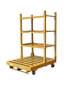 Modular Order Picking Cart with optional Fork Pockets, Three 24” Deep Shelf Kit, and Anti-Skid Tape