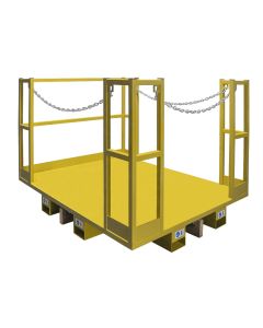 Order Picking Platform, 60x72, 3 Open Sides with Chain Gate