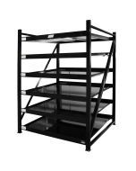 Modular Storage Rack, 6-Shelves with Adjustable Dividers