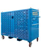 The Wire Pull Cart makes it easy to transport bulk supplies of cable anywhere at the job site.
