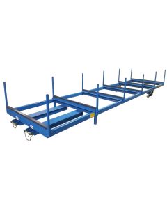 The slim design of the Conduit Carrier Cart (CC) is great for narrow aisles where a forklift simply cannot fit.