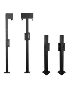 EV Charger Pedestals are available in two heights for compatibility with or without cable retractors (sold separately)