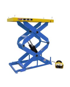 Dual Scissors Lift Tables maximize worker productivity in heavy duty commercial or industrial material handling.