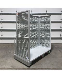 Order Picking Cart, 32x64, No Shelves, Enclosed Sides