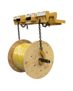 The BHS Overhead Reel Lifter can be used for lifting, transporting, and loading reels into racking from overhead.