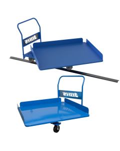 Custom Platform Trucks with Rotating Platforms and Single V-Groove Casters for Track Mounting