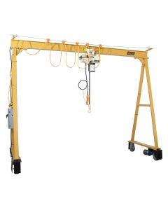 Power Drive Gantry Crane for vertical forklift battery extraction with 4,000 lb (1814 kg) capacity.