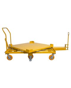 The rotating cart swivels 360-degrees for convenient loading and unloading