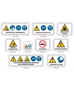 Improve safety, notify personnel of hidden dangers, and prevent accidents in the workplace with the BHS Signage and Posting Kit