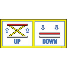Up & Down Operation Label for Lift Tables