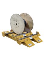 Secure a Dyna Reel Platform Attachment to any forklift of sufficient capacity for safe, mobile storage and handling of bulk cable reels.