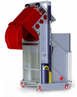 A heavy-duty industrial solution for emptying large bins weighing up to 1,323 lbs