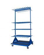 Vertical Material Racks provide storage for varying lengths of bars, pipes, lumber, and similar construction and manufacturing materials.