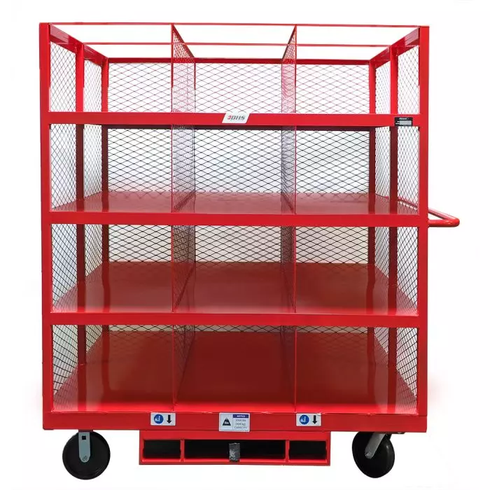 Order Picker Cart, 54 x 63, with 12 Individual Compartments