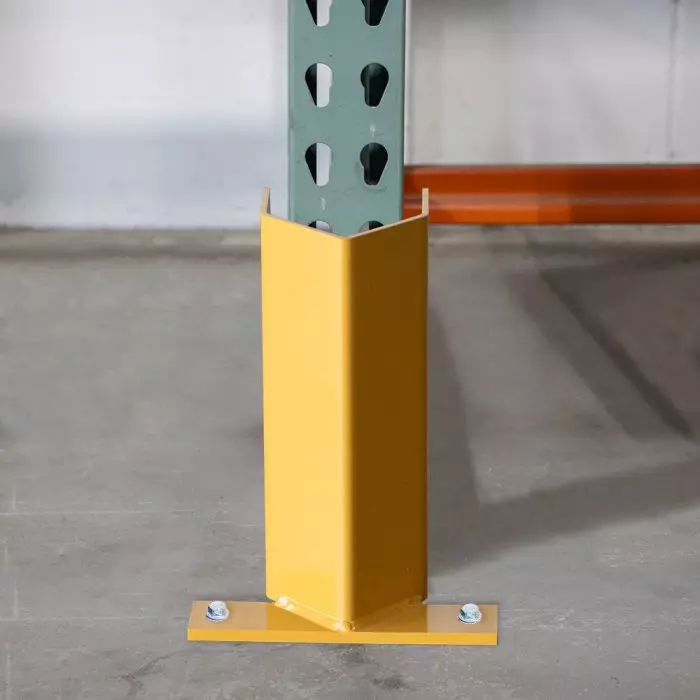 Pallet Rack Post Protectors 12" Steel Guard Safety Yellow