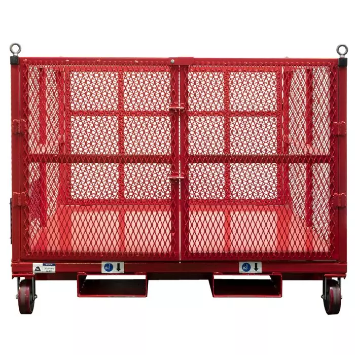 Hoist Basket with Ramp and Double-Door Gate