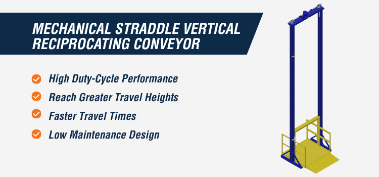 Mechanical Straddle Vertical Reciprocating Conveyor