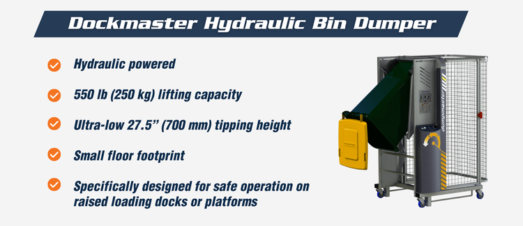 Dockmaster Hydraulic Bin Dumper, 27.5