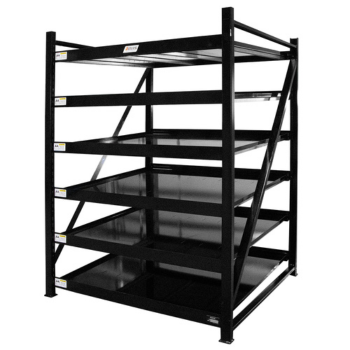 Modular Storage Rack, 6-Shelves with Adjustable Dividers