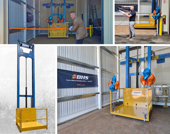 Testing Area for Vertical Reciprocating Conveyors ribbon cutting