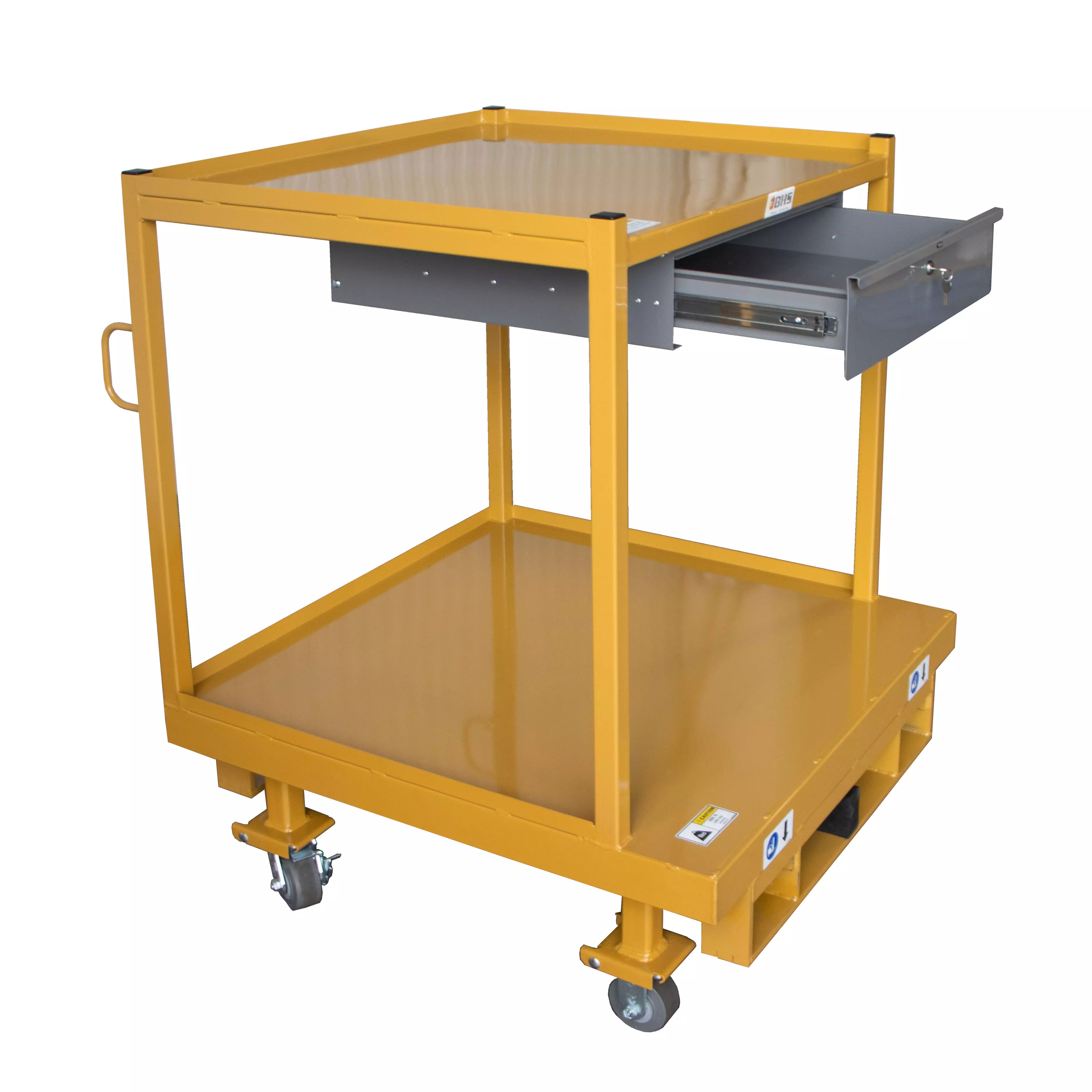 custom order picking cart with pull out drawer