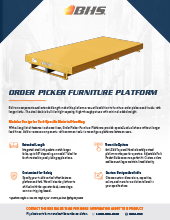 Download product literature for BHS Order Picker Furniture Platforms