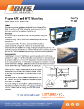 Tech Tip-963: Proper ATC and WTC Mounting
