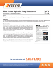 TT-914 - MAIN SYSTEM HYDRAULIC PUMP REPLACMENT
