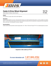 TT-915 - CASTER & DRIVE WHEEL ALIGNMENT