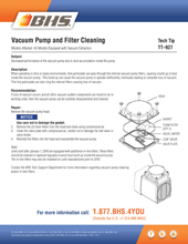 TT-927 - VACUUM PUMP AND FILTER CLEANING