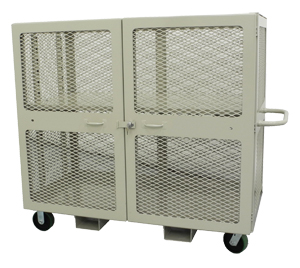 Secure storage cart for equipment HVC