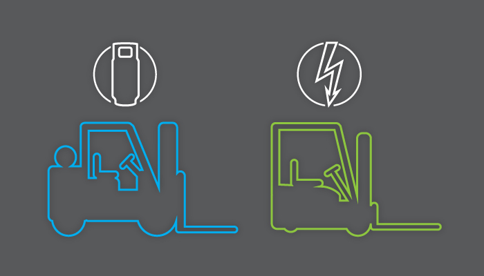 switch from liquid propane to electric forklifts